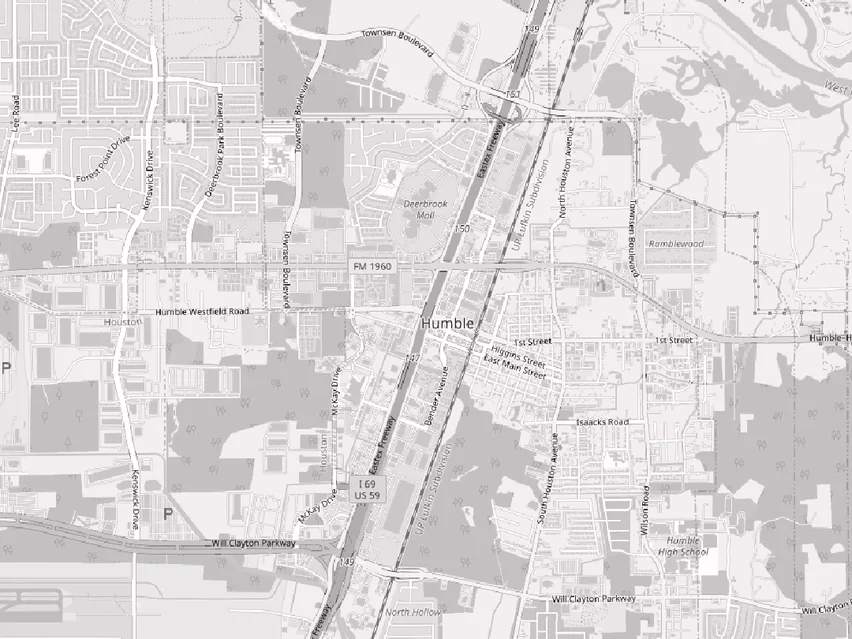 Map of the Humble, TX area